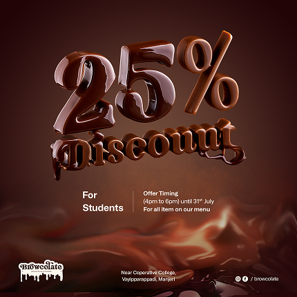 Browcolate social media post design — appetizing chocolate dessert visual to increase online engagement and drive conversions