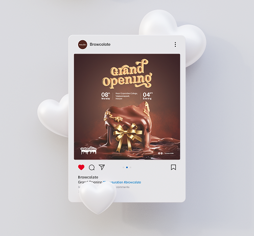 Browcolate — social media posts and branding visuals by Muhammed Safvan
